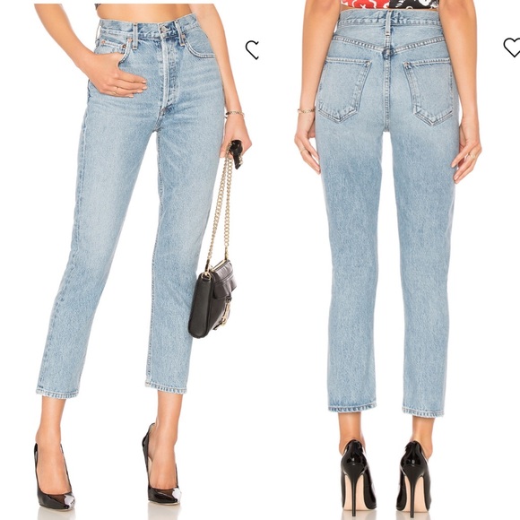 AGOLDE Rigid Riley High Rise Straight Crop Jeans - Picture 5 of 16